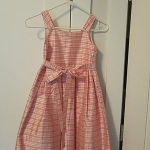 pink silk girls dress